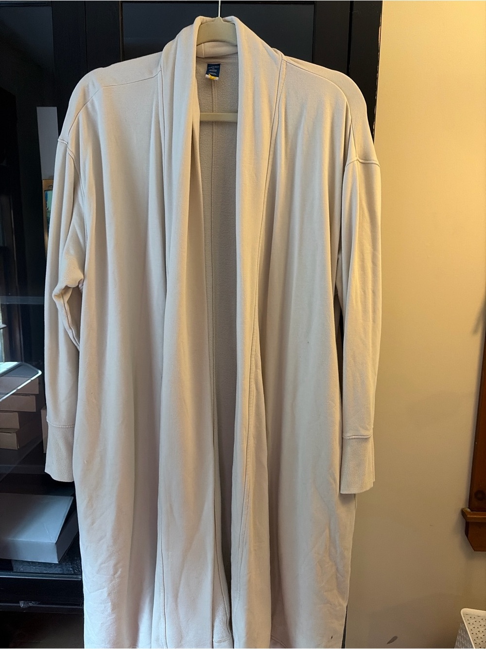 Old Navy Cream Open-Front Longline Women's Cardigan
